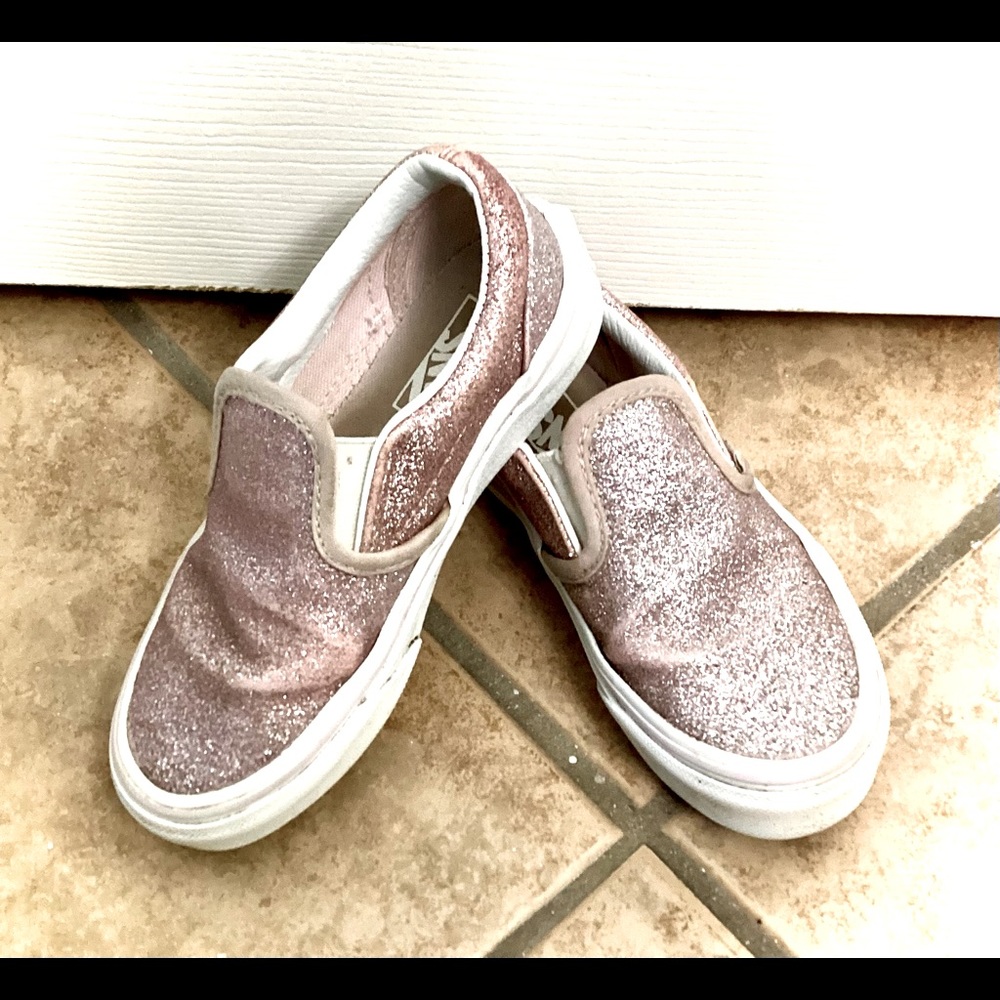Glittery Pink Vans Shoes